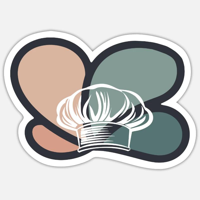 Chef -starred chef Chef - Sticker size S (10 x 10 cm) - white matte