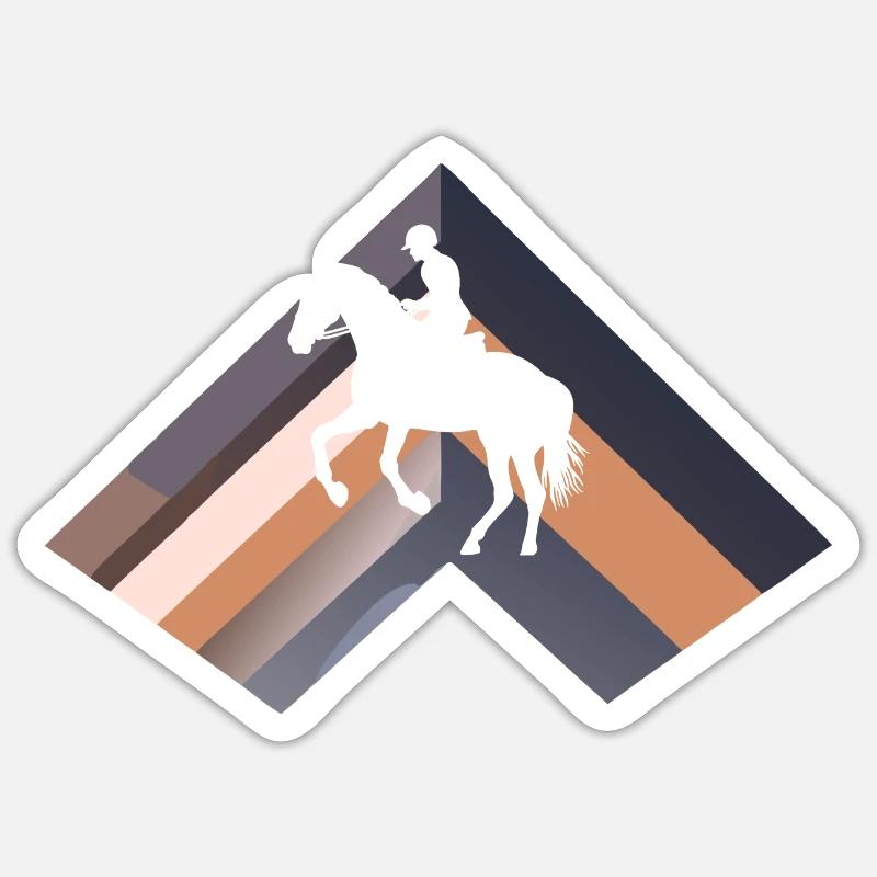 Pferd Wildpferd - Sticker Größe S (10 x 10 cm) - Mattweiß