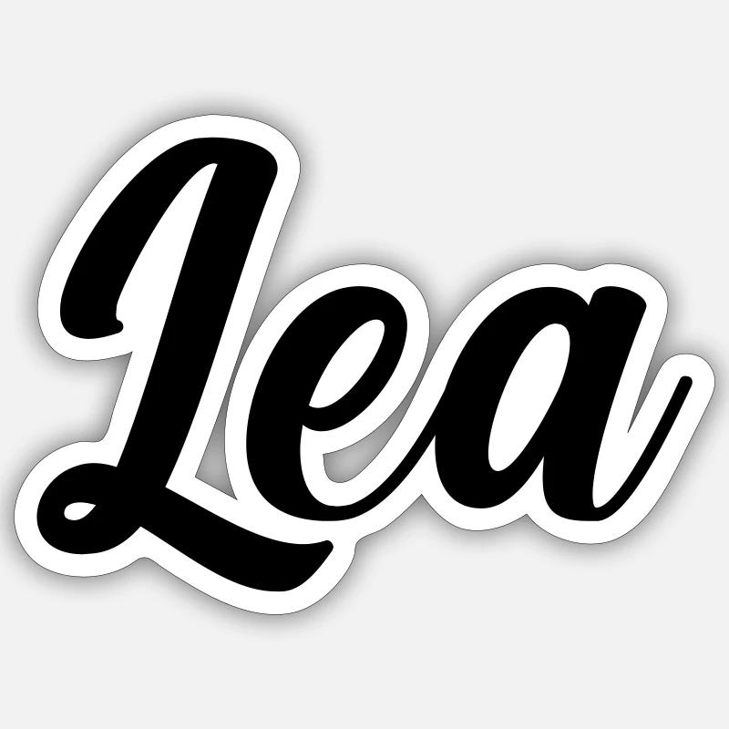lea name - Sticker Größe S (10 x 10 cm) - Mattweiß