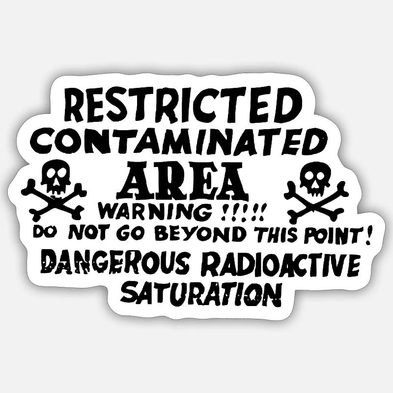 Restricted area - Sticker Größe S (10 x 10 cm) - Mattweiß