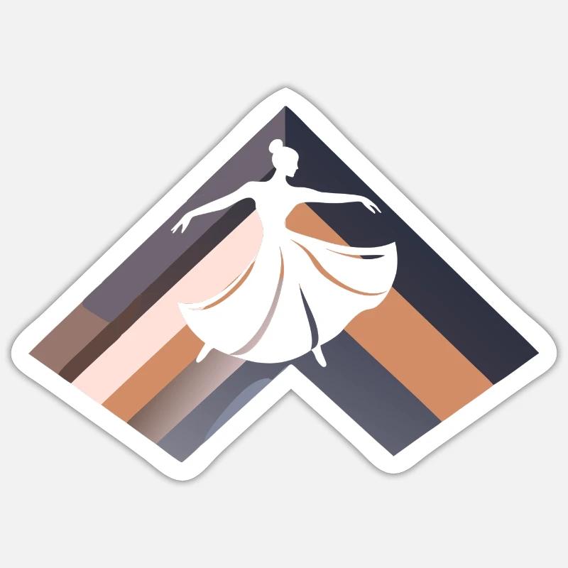 Dancing Dance Couple - Sticker size S (10 x 10 cm) - white matte