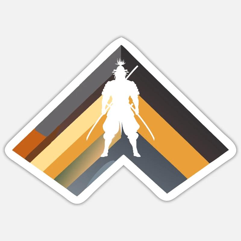 Samurai Ninja Schwert Sticker Größe S (10 x 10 cm)