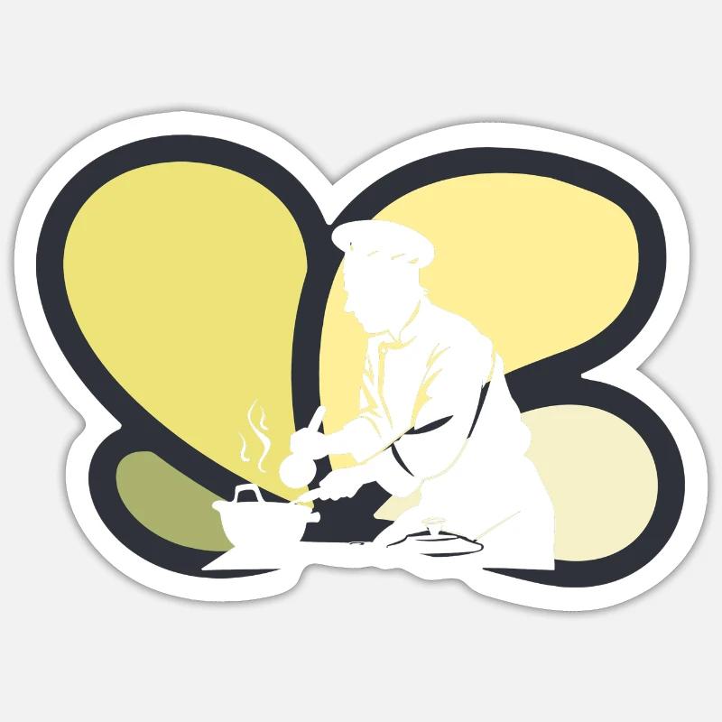 Chef Culinary Art Star Chef Sticker size S (10 x 10 cm)
