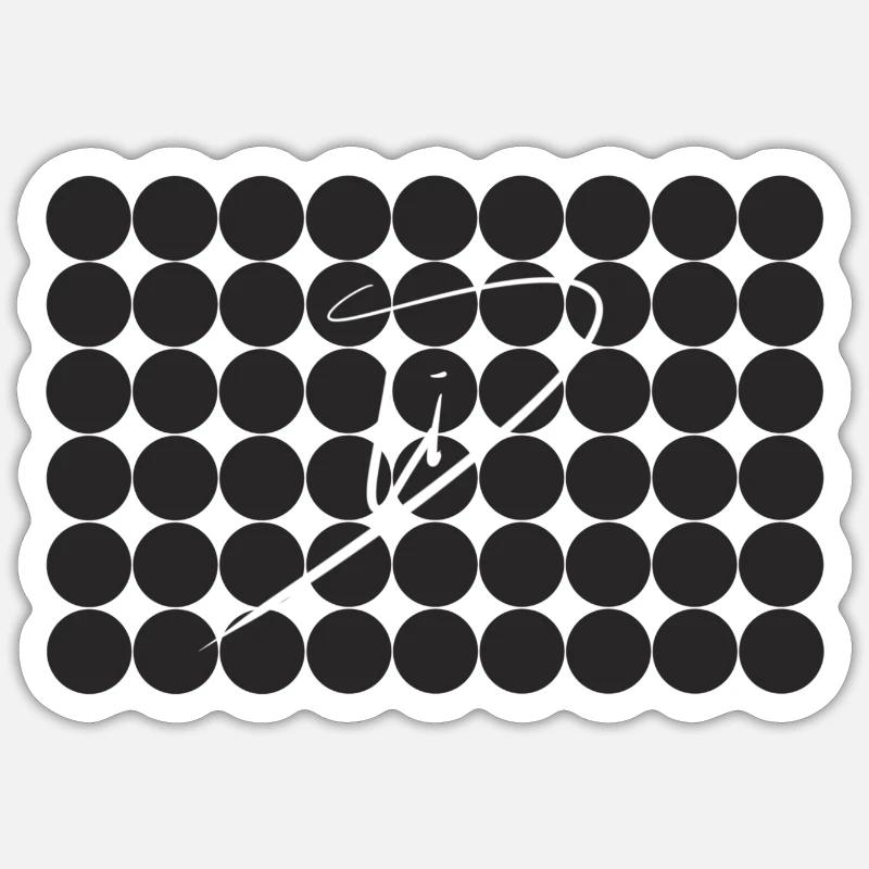 LiD 3 Grey Black White - Sticker Größe S (10 x 10 cm) - Mattweiß