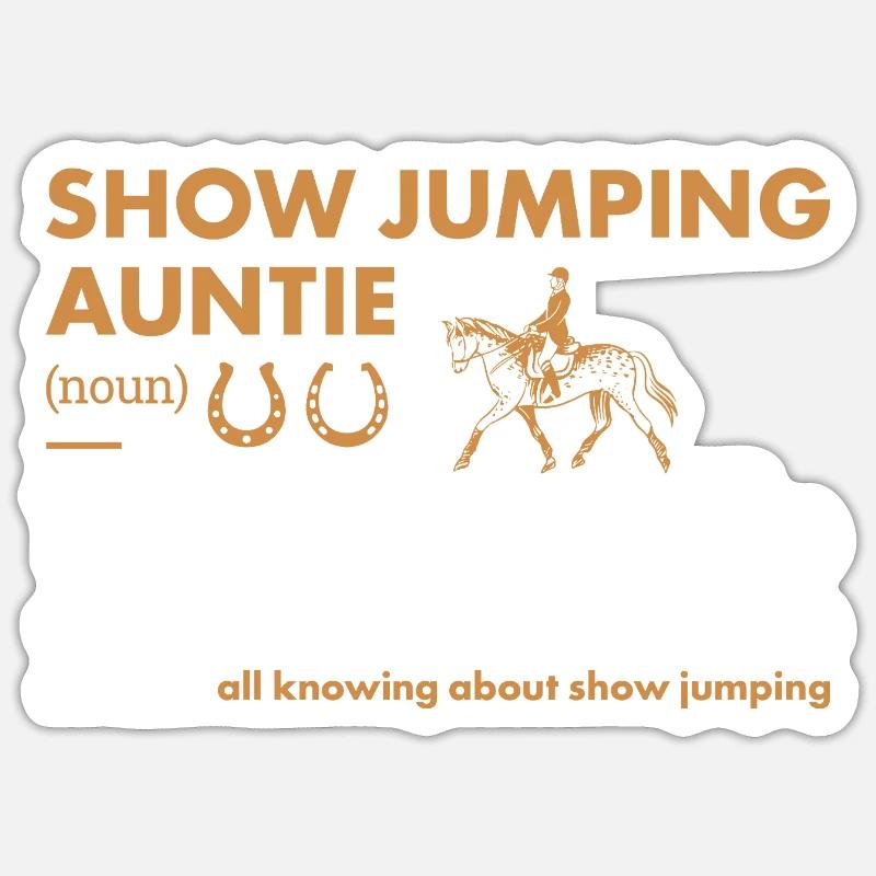 Jumper Auntie Définition Saut d’obstacles - Sticker taille S (10 x 10 cm) - blanc mat