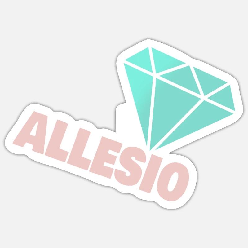 Gift for Allesio - Sticker size S (10 x 10 cm) - white matte