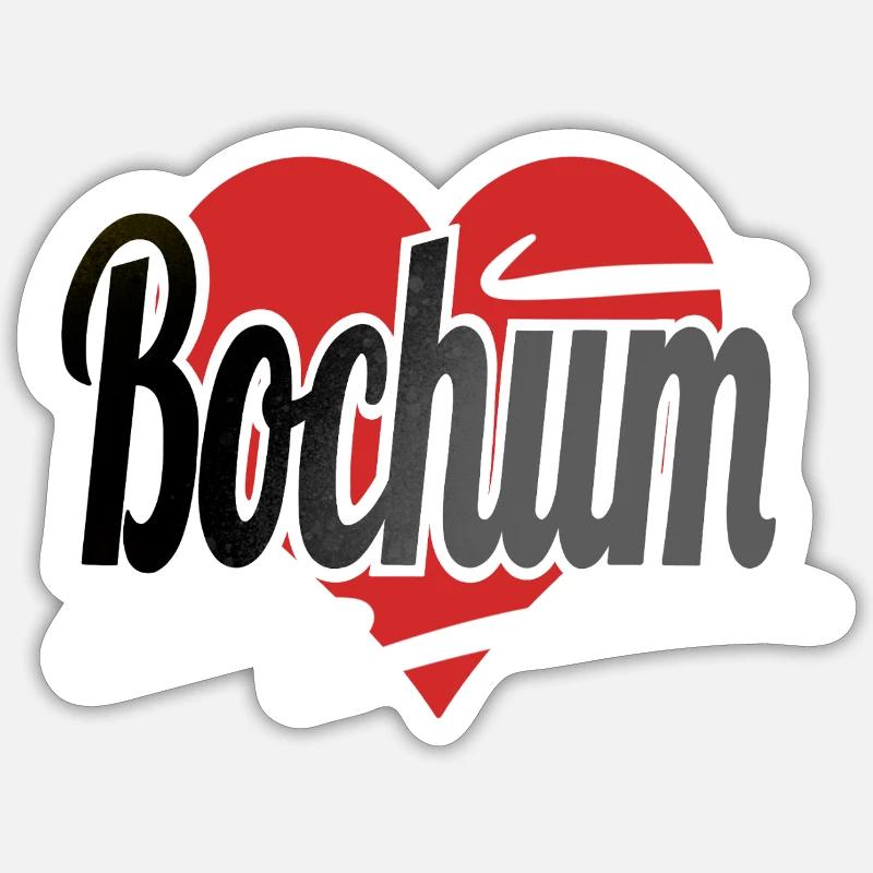 Bochum - Sticker taille S (10 x 10 cm) - blanc mat