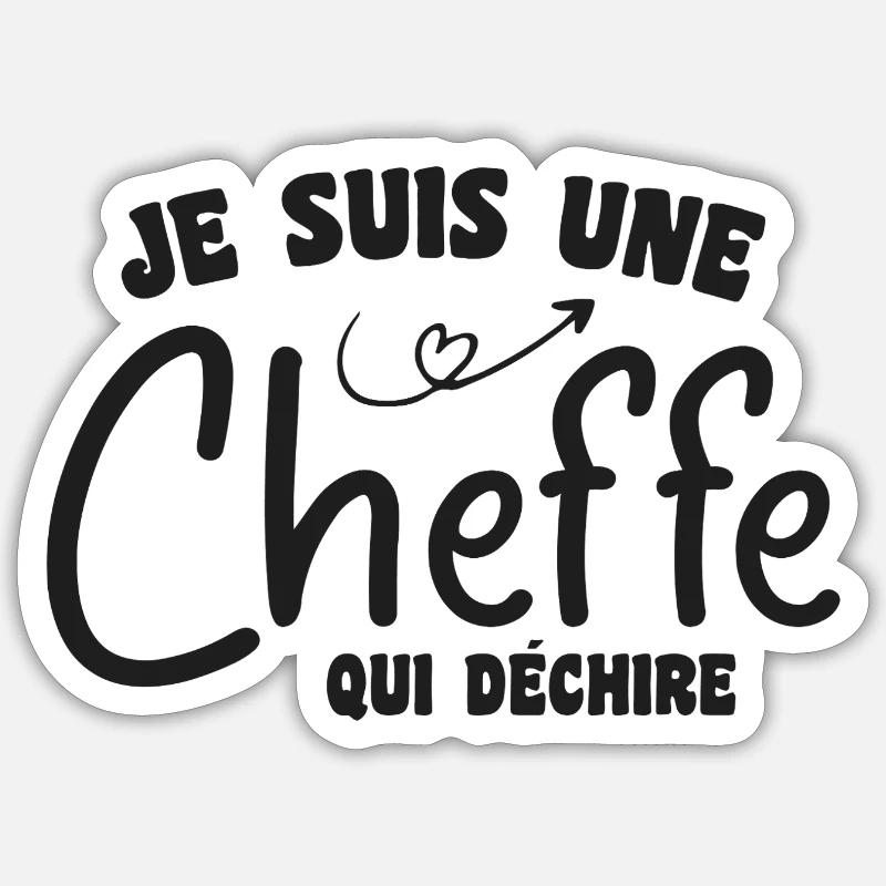 Ich bin ein rockiger Koch Sticker Größe S (10 x 10 cm)