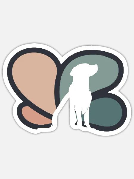 Hundeschule Hundetraining Agility - Sticker Größe S (10 x 10 cm) - Mattweiß