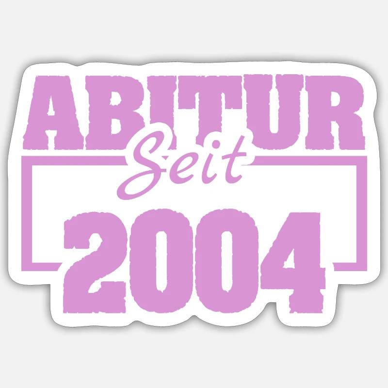 Abi 2004 - Sticker size S (10 x 10 cm) - white matte