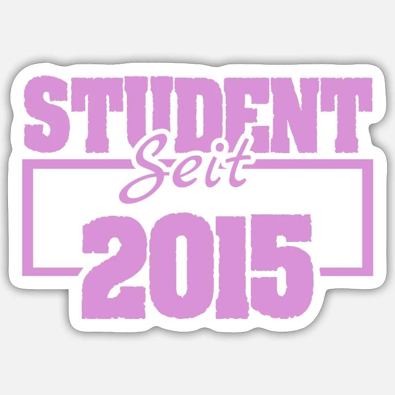 seit 2015 - Sticker Größe S (10 x 10 cm) - Mattweiß