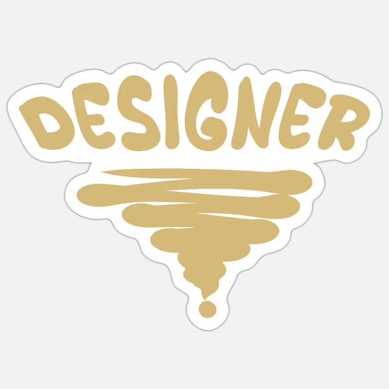 Designer as a profession - Sticker size S (10 x 10 cm) - white matte