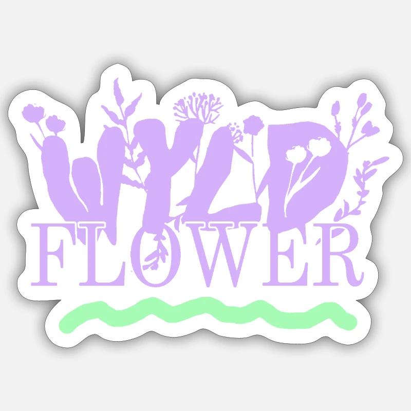 Wyld Flower – Boho Vibes - Sticker size S (10 x 10 cm) - white matte
