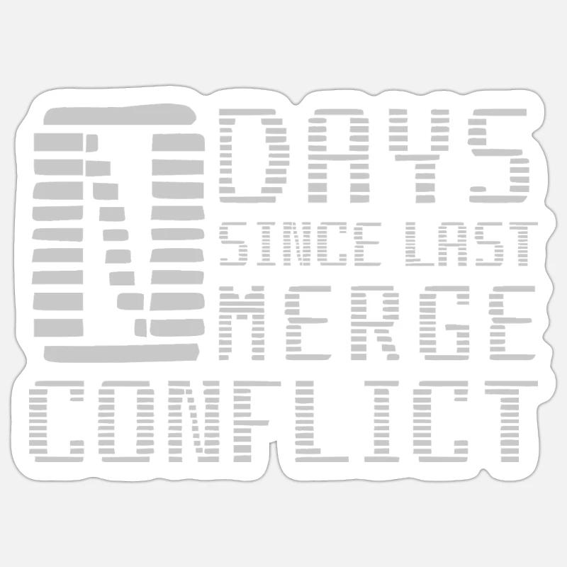 Merge Conflict Software Developer Entwickler geek Sticker Größe S (10 x 10 cm)