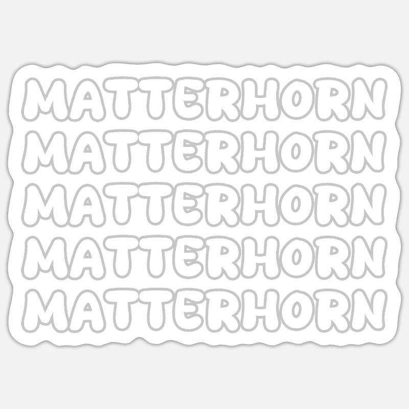 Cervin - Sticker taille S (10 x 10 cm) - blanc mat