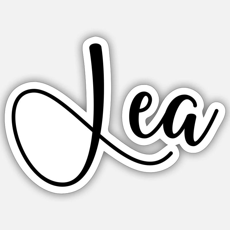 name lea - Sticker Größe S (10 x 10 cm) - Mattweiß