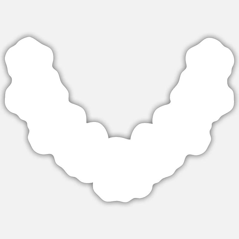 Collier Fleur - Sticker taille S (10 x 10 cm) - blanc mat