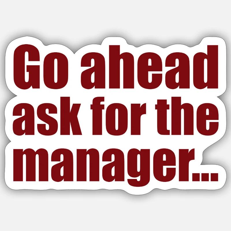 Manager - Sticker Größe S (10 x 10 cm) - Mattweiß
