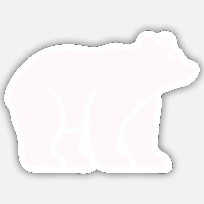 Baer - Sticker taille S (10 x 10 cm) - blanc mat