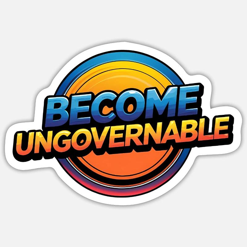 Devenir ingouvernable - Sticker taille S (10 x 10 cm) - blanc mat