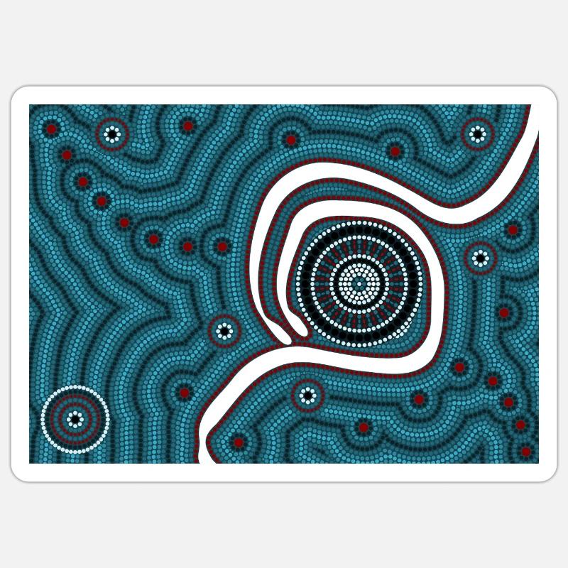 In der Mitte von Nirgendwo - quer Sticker Größe S (10 x 10 cm)