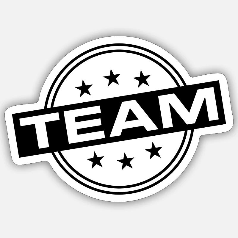 Team - Sticker size S (10 x 10 cm) - white matte