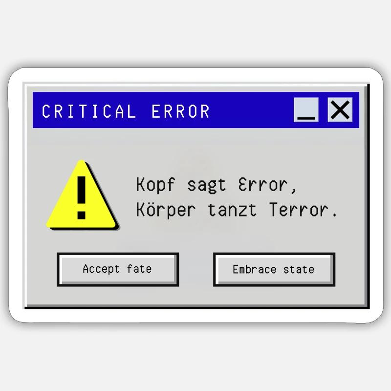 (T)error - Sticker Größe S (10 x 10 cm) - Mattweiß