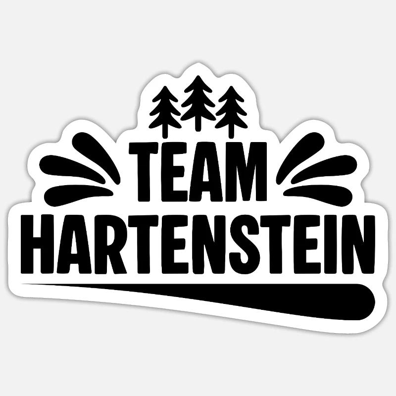 Team Hartenstein - Sticker Größe S (10 x 10 cm) - Mattweiß