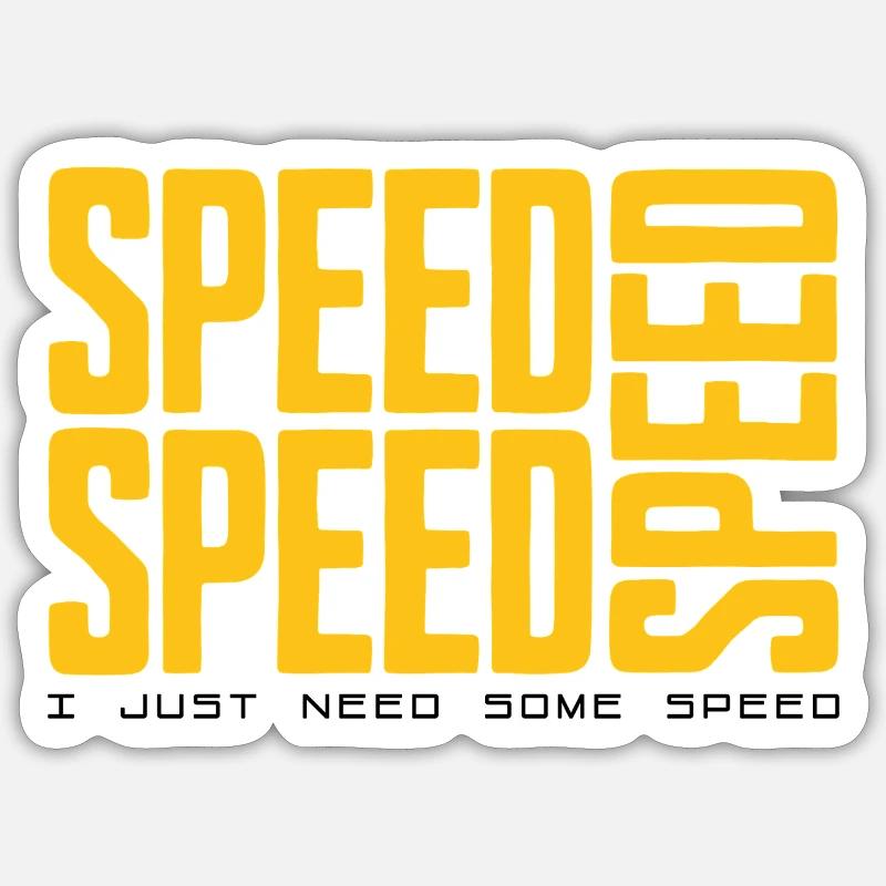 SPEED Design - Sticker Größe S (10 x 10 cm) - Mattweiß