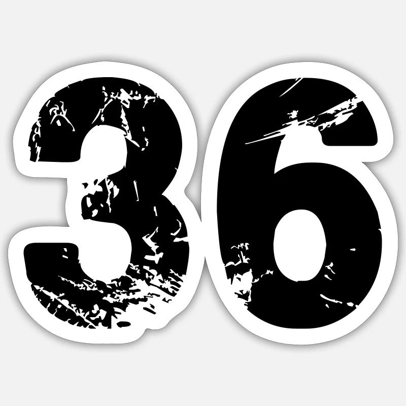 36 - Sticker size S (10 x 10 cm) - white matte