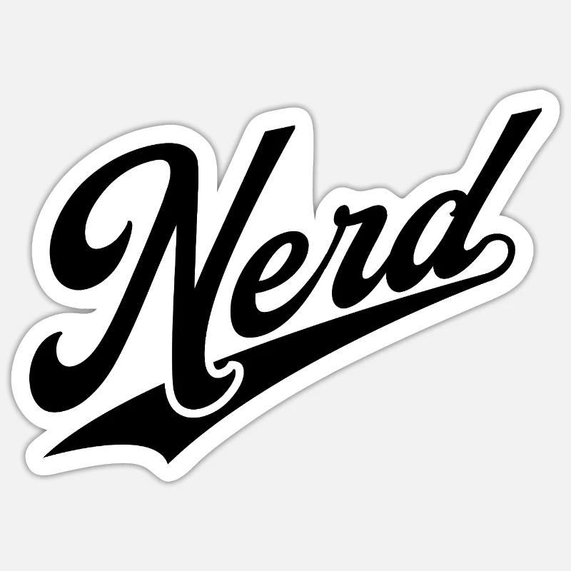 NERDY forever - NERD retro noir Sticker taille S (10 x 10 cm)