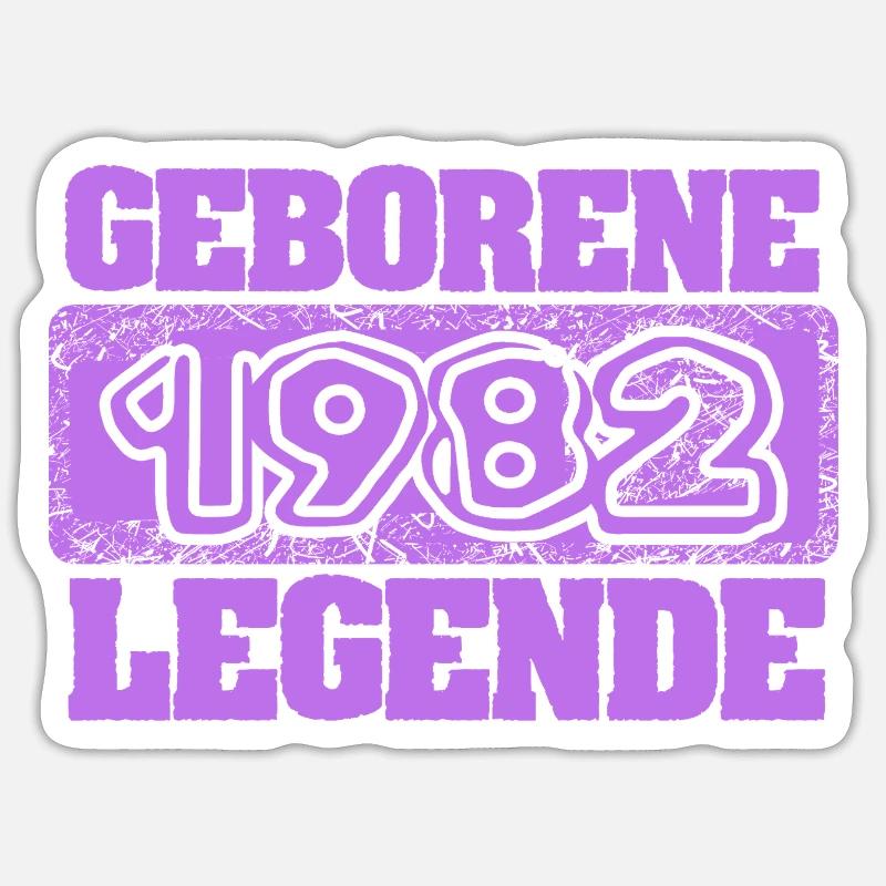 1982 - Sticker Größe S (10 x 10 cm) - Mattweiß