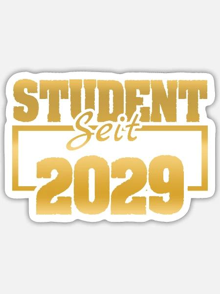 seit 2029 - Sticker Größe S (10 x 10 cm) - Mattweiß