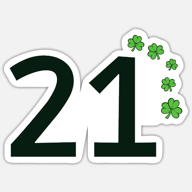 21 - Sticker size S (10 x 10 cm) - white matte