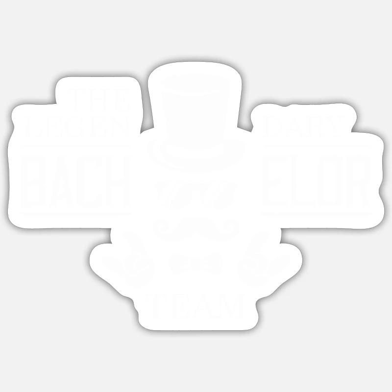legendary bachelor team - Sticker Größe S (10 x 10 cm) - Mattweiß