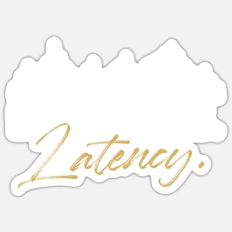 Conception de latence Live Love - Sticker taille S (10 x 10 cm) - blanc mat
