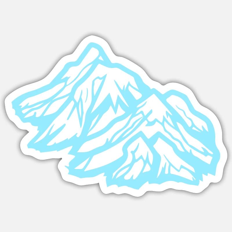 mountains - Sticker Größe S (10 x 10 cm) - Mattweiß