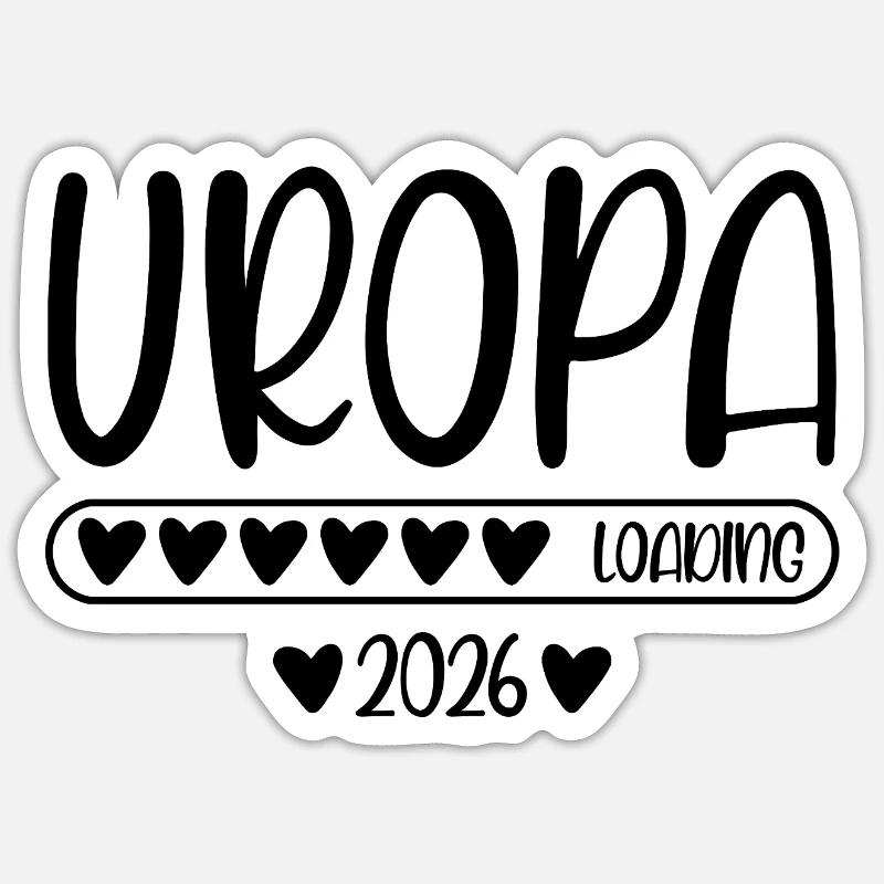 Uropa 2026 loading - Sticker Größe S (10 x 10 cm) - Mattweiß