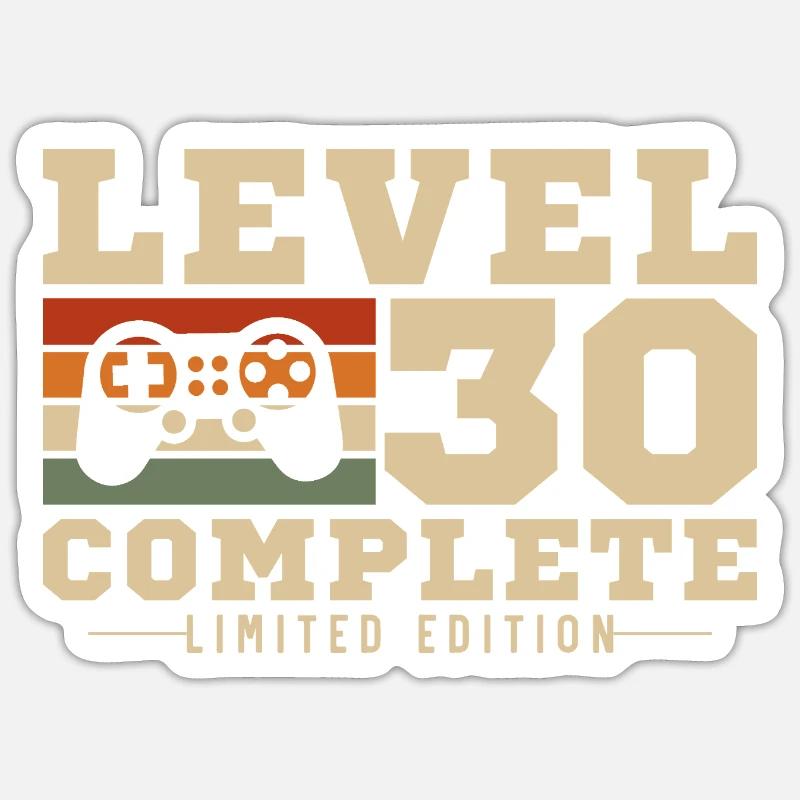 Level 30 completed Sticker size S (10 x 10 cm)