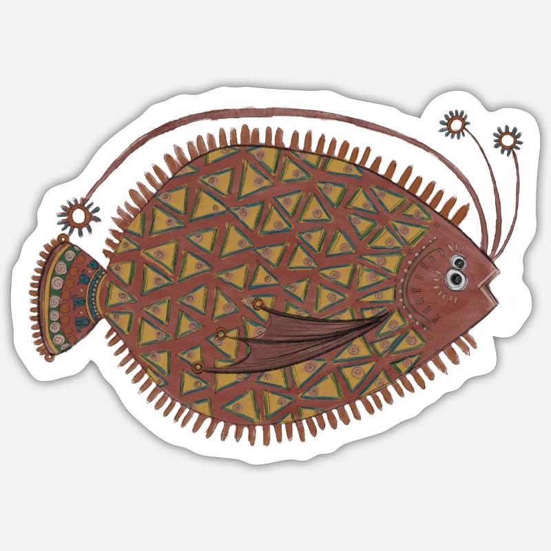 Die_Flunder_2 - Sticker taille S (10 x 10 cm) - blanc mat
