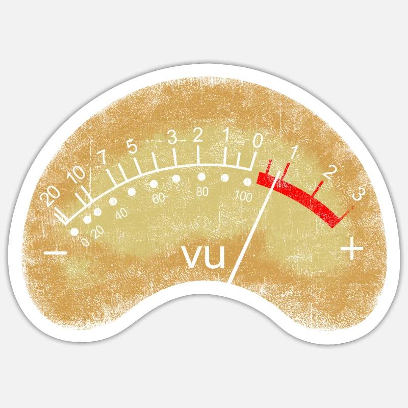 Analoges VU-Messgerät Sticker Größe S (10 x 10 cm)