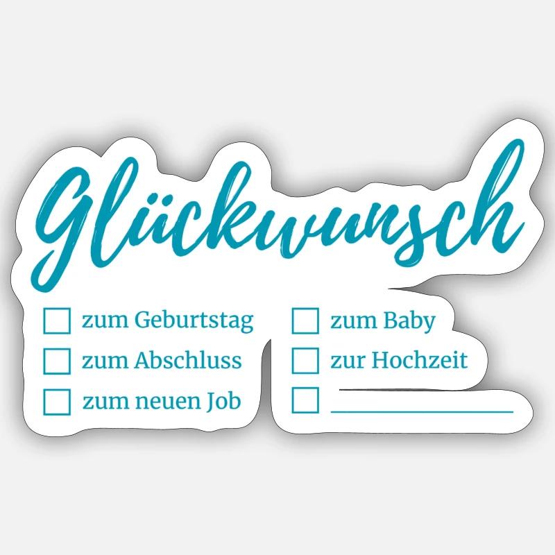 Congratulations lettering checkboxes Sticker size S (10 x 10 cm)