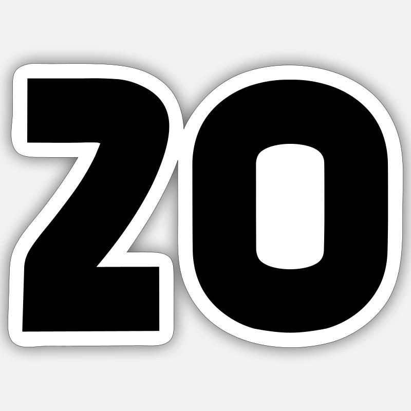 20 - Sticker size S (10 x 10 cm) - white matte