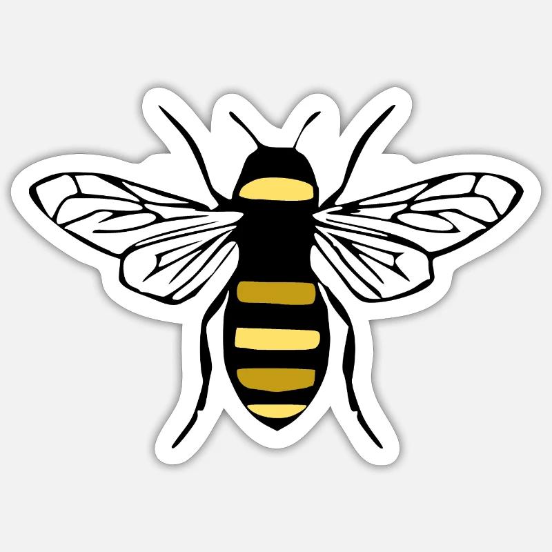Bee Bee Beekeeper Gift - Sticker size S (10 x 10 cm) - white matte