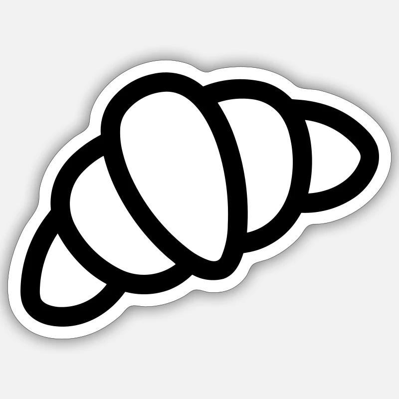 Halbmond - Sticker Größe S (10 x 10 cm) - Mattweiß