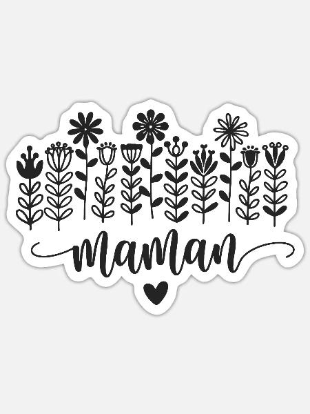 Mama - Sticker Größe S (10 x 10 cm) - Mattweiß