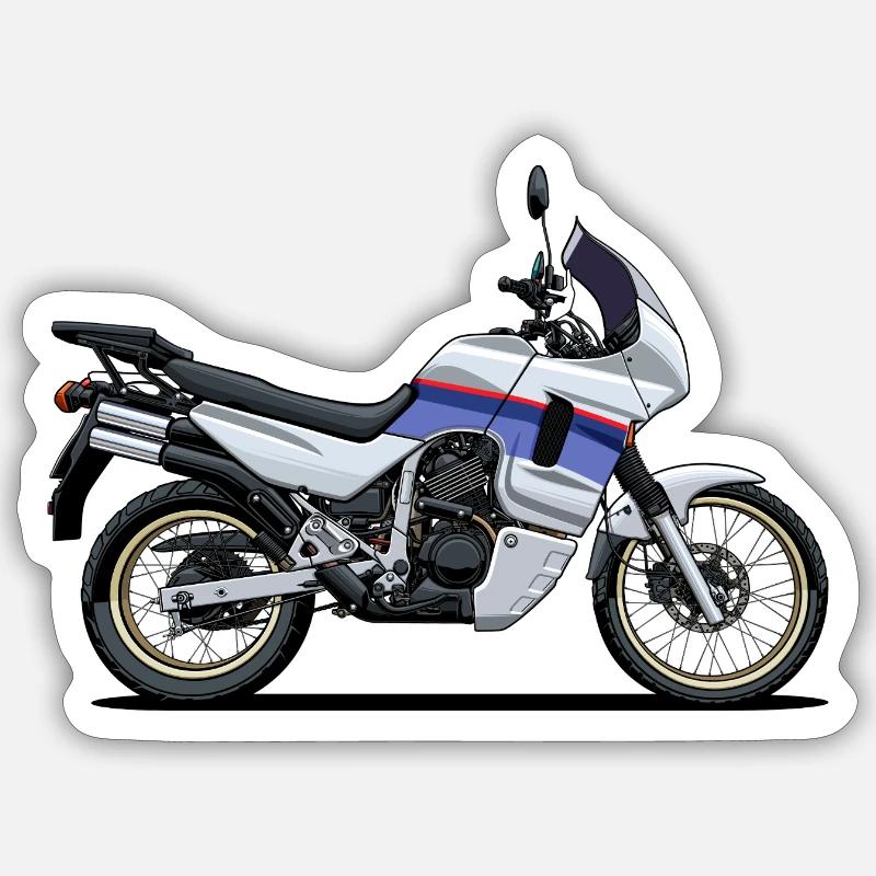 Vélo d’aventure - Sticker taille S (10 x 10 cm) - blanc mat