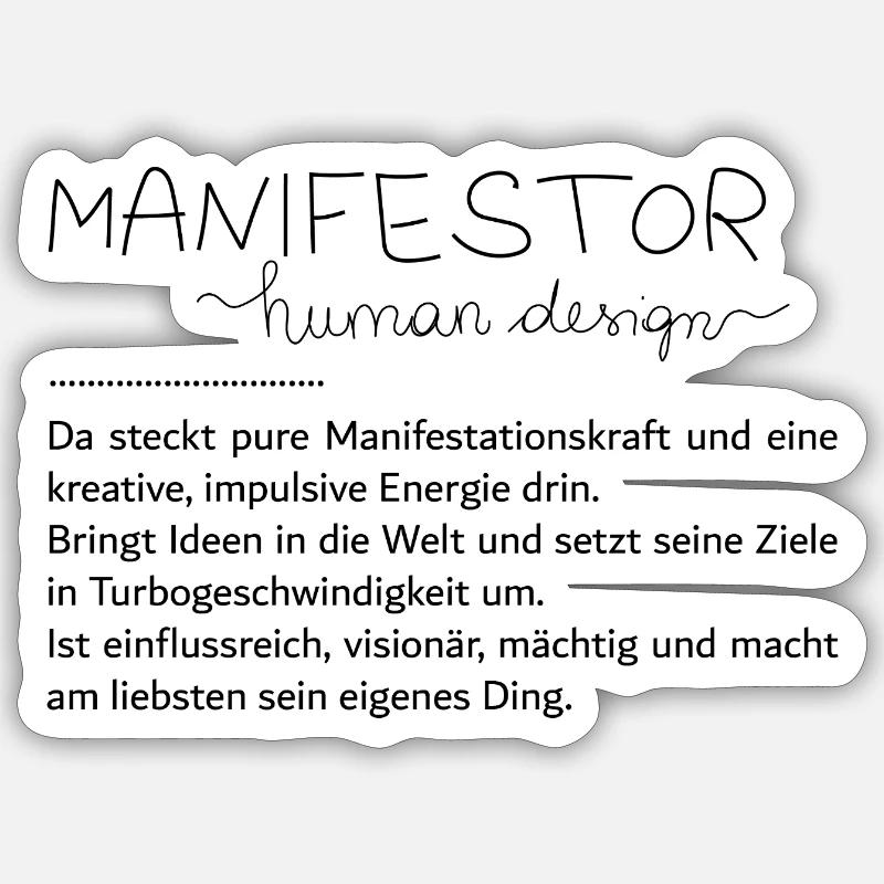 Ich bin ein Manifestor Sticker Größe S (10 x 10 cm)