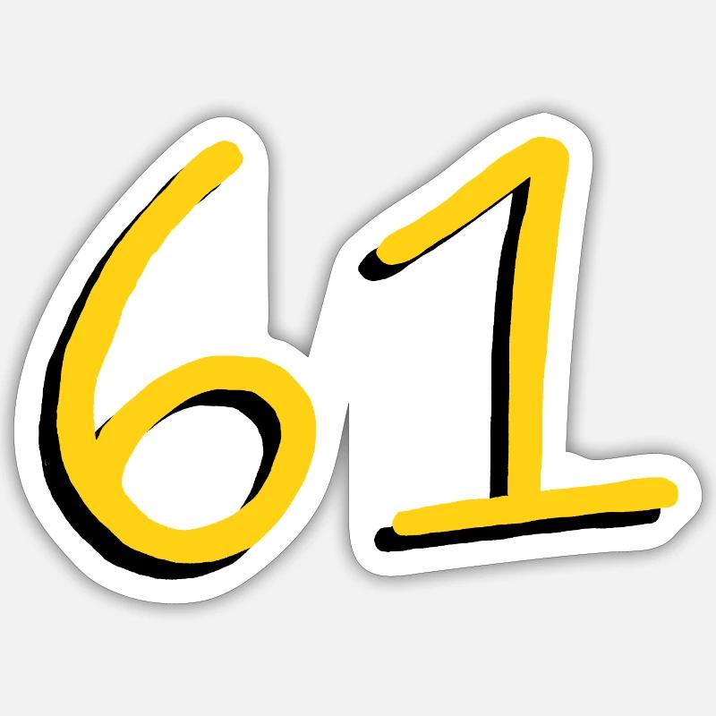 61 Sticker taille S (10 x 10 cm)