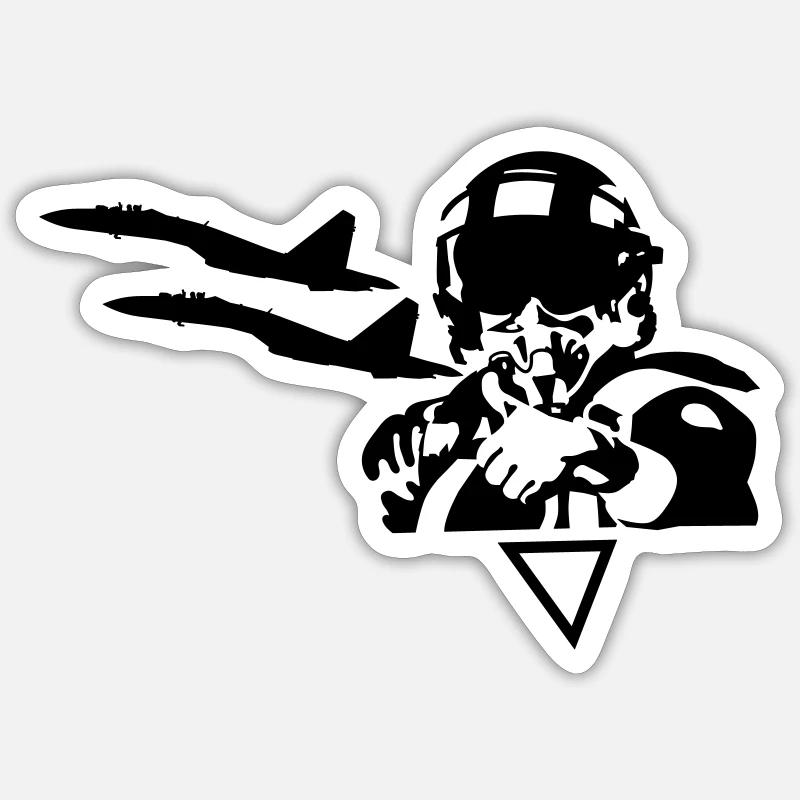 pilot Sticker size S (10 x 10 cm)